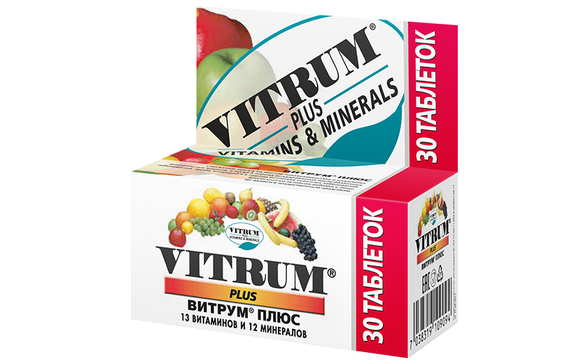 Витрум® Плюс 30 таблеток: фото упаковки, действующее вещество, подробная инструкция по применению