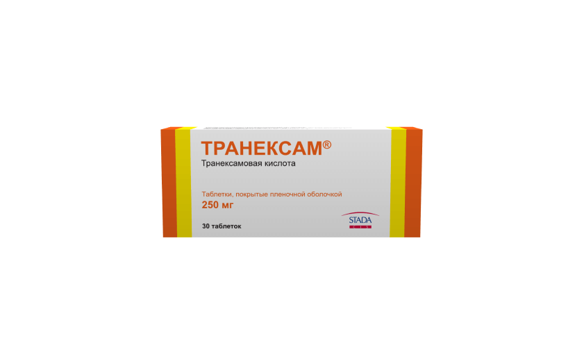 Транексам® 250 мг, 30 таблеток: фото упаковки, действующее вещество, подробная инструкция по применению