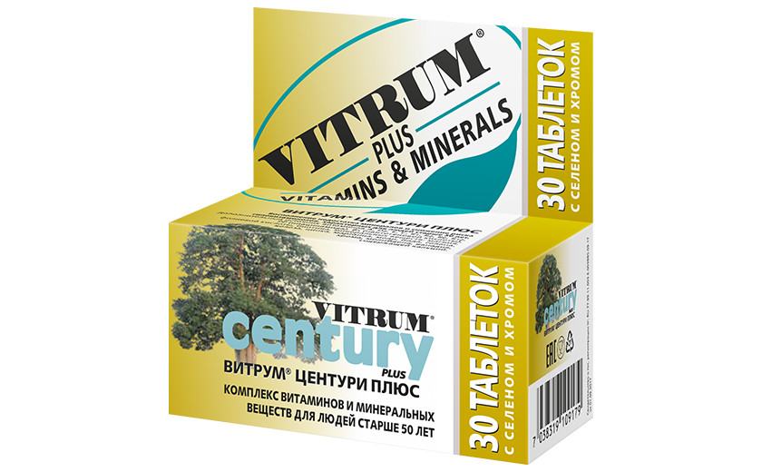 Витрум® Центури Плюс 30 таблеток: фото упаковки, действующее вещество, подробная инструкция по применению