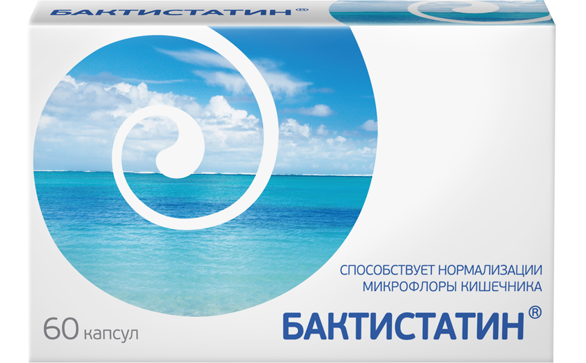 Бактистатин® , 60 капсул: фото упаковки, действующее вещество, подробная инструкция по применению