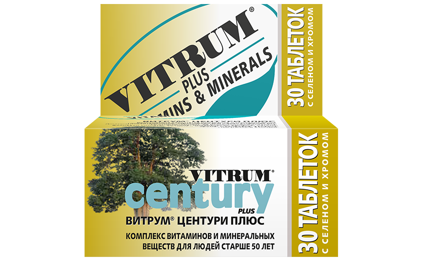 Витрум® Центури Плюс 30 таблеток: фото упаковки, действующее вещество, подробная инструкция по применению
